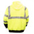 Back view reflective hooded sweatshirt industrial workwear