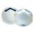 Gerson 1730 disposable N95 respirator cup shape dust mask front view