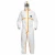 DuPont Tyvek 800 TJ198TWH hooded chemical coverall, white with orange taped seams