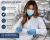 Pharmaceutical packer wearing a disposable face mask while packaging medicine in a cleanroom production facility