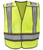 sheriff safety vest with hi-vis lime mesh, brown contrast and reflective tape.