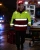 Rescue EMS On Nighttime Emergency With Hi Vis Parka