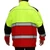 ASTM F1671 certified bloodborne pathogen resistant fabric on the EMS parka, showing the waterproof PTFE film and reinforced Cordura panels