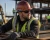 Construction Worker Wearing Brown Safety Helmet