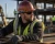 Construction Worker Wearing Brown Safety Helmet