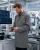 Worker Wearing ESD Compliant Lab Coat