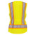 ANSI-compliant women\'s hi-vis vest, zipper front, multiple pockets, breathable design