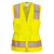 Women\'s high-visibility contrast safety vest with mesh back and reflective tape