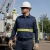 blue long sleeve uniform shirt with enhanced visibility