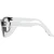 Close-up of Bouton auto focus reader safety glasses with blue light filtering and anti-fog clear lens