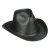 OccuNomix VCB200-06 black cowboy hard hat with extra-wide Western brim and 6-point ratchet suspension, ANSI Type I Class E.
