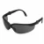 Gray lens wraparound safety glasses with black adjustable frame