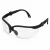 Clear lens safety glasses with black adjustable frame and soft nose pads
