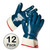 Nitrile coated work gloves with oil-resistant palm for industrial material handling