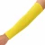 Yellow knitted protective arm sleeve worn on the forearm for industrial handling, assembly, manufacturing, and workplace arm protection.