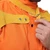 leather welding sleeves worn with welding apron for full arm protection