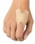 Woven fabric knuckle bandage applied to hand for flexible first aid protection