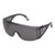 Visitor gray safety glasses with wraparound lens and ANSI Z87.1 certification