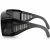 Gray lens visitor safety glasses with vented side shields for glare protection