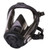Honeywell North RU6500 full face respirator with blue silicone seal and clear panoramic lens