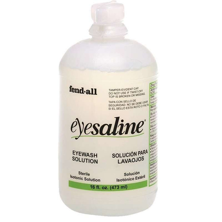 16 oz Eyewash Refill Bottle with Buffered Sterile Saline Solution
