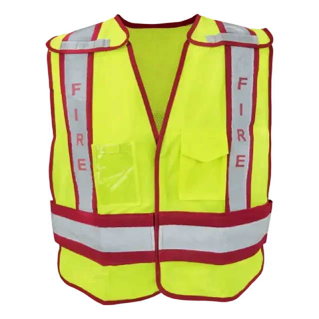 Type P Class 2 Hi Vis Reflective Hook & Loop 5-Point Breakaway Fire Public Safety Vest
