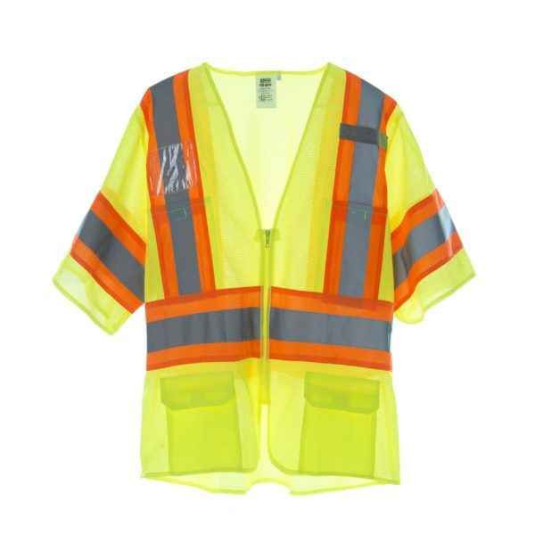 ANSI Class 3 Hi Vis Yellow Safety Vest Reflective Worksite Ready