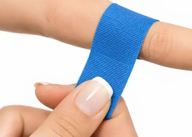 Metal Detectable Blue Fingertip Bandages Case for Food Safety