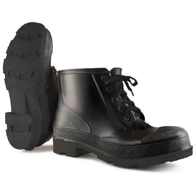 Dunlop Monarch black PVC steel toe work shoes with waterproof safety design