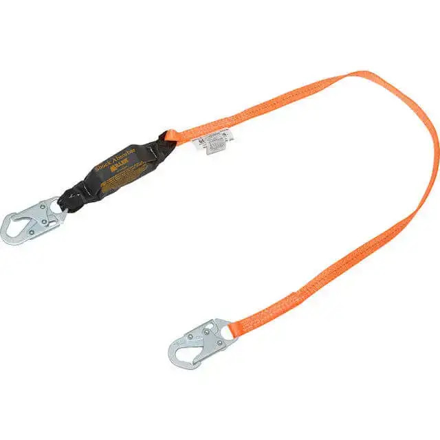 miller titan 6 ft shock absorbing safety lanyard fall protection with snap hooks