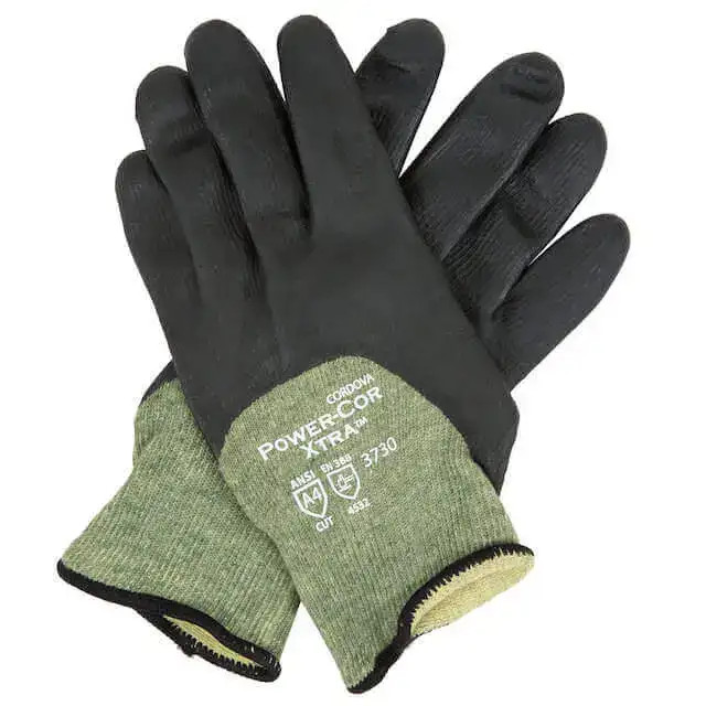 kevlar steel cut resistant gloves ansi a4 nitrile grip work gloves for metal fabrication