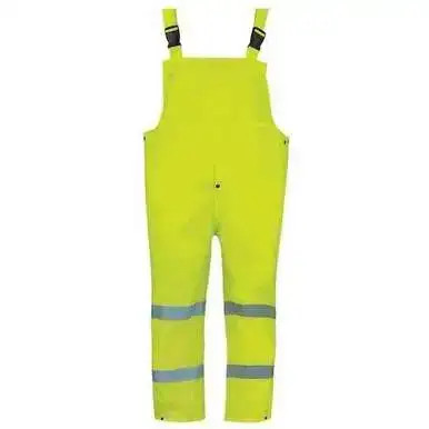 High-Visibility Self-Extinguishing Rain Bibs ANSI Class E Safety Workwear