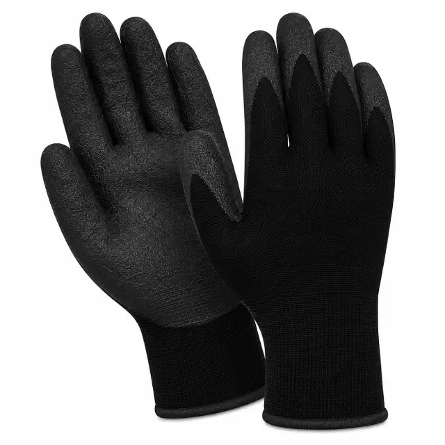 Black Thinsulate Insulated Work Gloves for freezer and cold-weather work