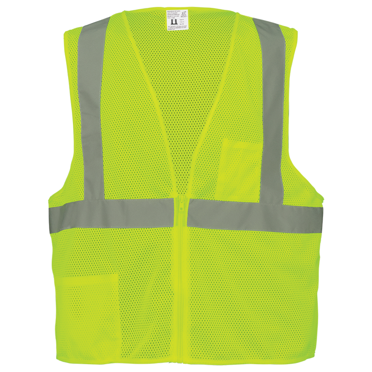Yellow Safety Vest With Zipper