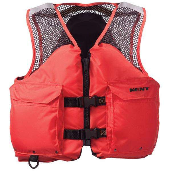 Kent Mesh Deluxe Type III commercial flotation vest in orange