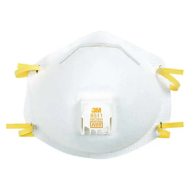 3M 8511 N95 respirator mask with Cool Flow valve box of 10