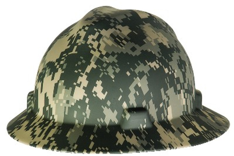 full brim camouflage hard hat