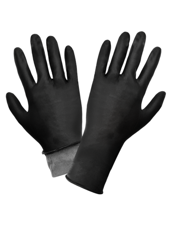 heavy duty black nitrile gloves