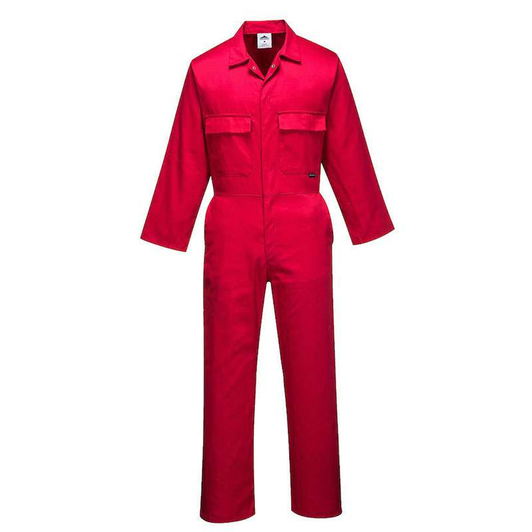 Durable polycotton work coverall with six pockets