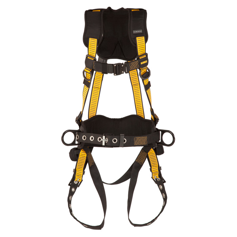 DEWALT D3000 DXFP532131 belted full-body harness with back and side D-rings