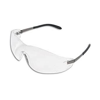 Blackjack clear lens safety glasses with wraparound design for industrial eye protection