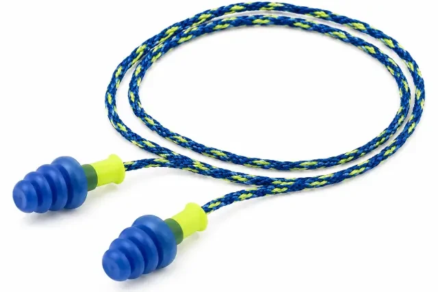 Howard Leight Fusion reusable earplugs with detachable cord and Heartpack case