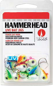 PRO SERIES Hammer Head Live Bait Jigs UV Kit 1/4 oz Assortment (10 Pces)