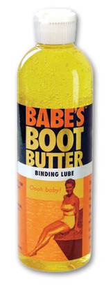 BABE’S Boot Butter is made from kelp providing the perfect consistency – thick enough to stick to the top of your binding, allowing you to slip your foot in and get a snug fit without dripping away. BABE’S Boot Butter dissipates quickly and naturally with no harm to our waterways. Soap dries out your bindings and is harmful to sea life. BABE’S Boot Butter is safe for your foot, your binding and the water.  604-BB7116

