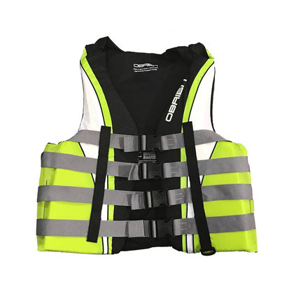 OBRIEN MENS 4-Buckle Nylon Life Vest (GREEN/BLK) 2XL