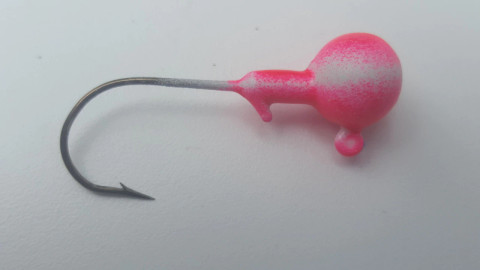 BALL JIG 570 PINK SPLASH GLOW 1/4OZ (4 IN PKG)