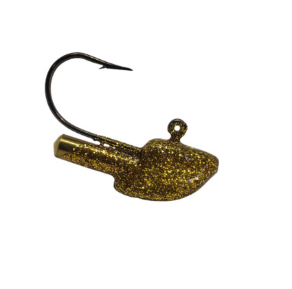 ERIE RATTLE JIG (1/0 SHORT SHANK)(BRASS RATTLE) HEAVY GOLD 1/4OZ (2 IN PKG)