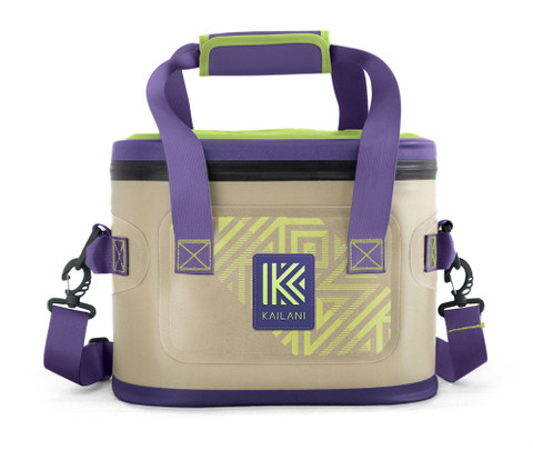 KAILANI KUKUI 10 CAN SOFT COOLER (TAN/PURPLE)