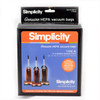 Simplicity Genuine HEPA Synchrony Bags (6 Pack) SWH-6 / RWH-6