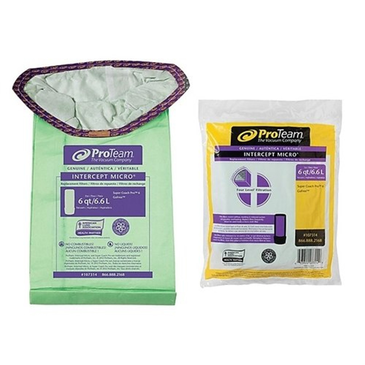 Vacuum Filter Bags Designed to Fit ProTeam Super Coach Pro 10, 100/Carton -  Plano Office Supply